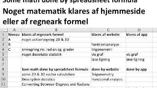 Some math done by website