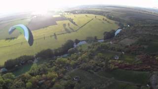 Gleitschirmfliegen - 2012-09-17  Herbstfarben am Laucha-Hang