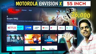 Motorola Envision X 55 inch QLED TV unboxing | Motorola Envision X QLED TV Review| Moto 55 inch tv