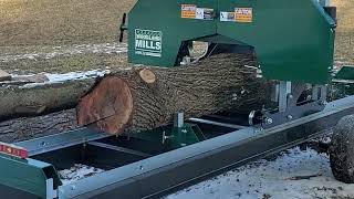 Milling My First Log On the HM122 Woodland Mills Sawmill