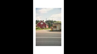 Abandoned Shell gas station on film