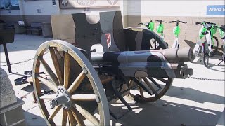 GERMAN CANNON - WORLD WAR 1 - in CANADA at OKANAGAN MILITARY MUSEUM in Kelowna, BC, Canada