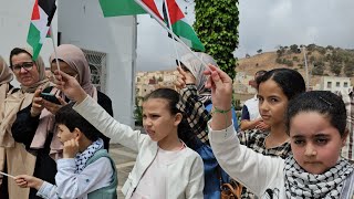 اطفال الناظور بجميع اللغات يناشدون العالم بوقف العد وان على أطفال فلسطين