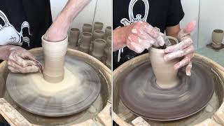 Split screen pottery making!