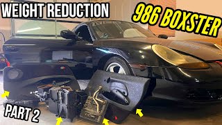 Porsche 986 weight reduction modifications pt 2 - boxster racecar upgrade toggle switch panel build