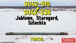 Oliwkowym pociągiem po Pomorzu ! SU42-510 i SU42-536 TURKOL // SU42-510 & SU42-536 special by TURKOL