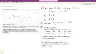 Linear Regression T Test with Conditions