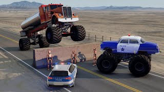 Police Barricades Kill Cars – BeamNG.Drive