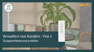 Verwalten von Kanälen mit dem Ysia 5 Handsender - Gruppensteuerung erstellen | Somfy