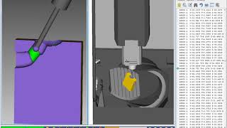 NX CAM + Vericut - Tube rough operation with addaptive cut pattern