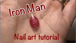 IRON MAN nail art TUTORIAL- Intermediate