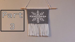 Macrame Pixel Snowflake part 3 of 3