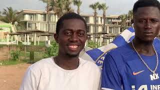 Chelsea FC fan club in the Gambia fun day at the beach