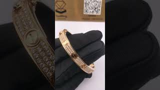 18K Gold Cartier Love Bracelet Full Pave Diamond N6035017