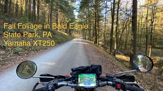 Bike Ride - Yamaha XT250 - Fall Foliage in Bald Eagle State Park, PA - Slide Show