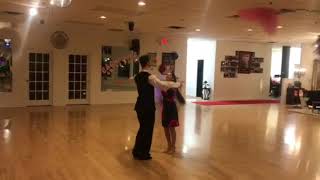 Hanna Kashchei and Mr Vlad dancing Viennese Waltz at our Friday night party, April 6, 2018