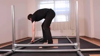 DIY indoor ninja warrior gym using steel pipes