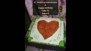 Breed Sandwich Cake/41 Weeding Anniversary & Happy Brithday to Baba G