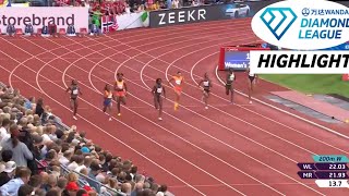 Athletic 200m women's Race Diamond League Oslo 2024 Highlight | Brown Wins In Gold