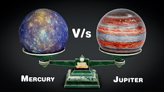 Mercury Vs Jupiter | How many Mercury can fit in the Jupiter | Mercury | Jupiter