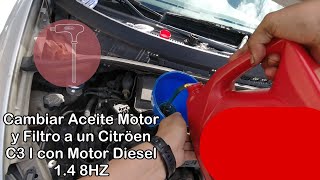 Citroën C3 I, Cambiar Aceite y Filtro de Motor 1,4 8HZ