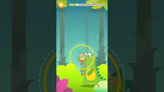 Dino blows a big bubble with bubblegum - kids game #shorts