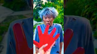 Kind grandpa eats watermelon hand 🍉 watermelon ice cream 🍓 beautiful part#shorts​