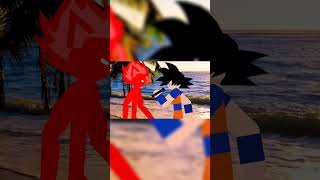 Goku and Saitama Sing Cupid (Red Vortex hate Cupid song) #shorts #dragonball #opm #sticknodes #viral