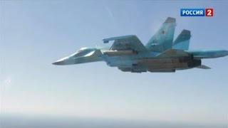 Su-27 'Flanker' and Su-34 'Fullback' enjoying a flight together.