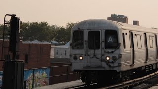 IND Fulton Street Line || R179 (A) Train arriving at Broadway Junction.