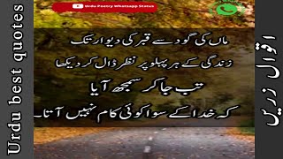 2 line Urdu quote | ماں کی گود سے قبر کی دیوار تک | quotes about Allah | maa ki goad se qabar ki