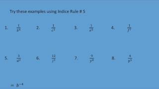 Indice rule 5