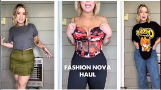 CURVY FASHION NOVA HAUL!!!! MY FAVE DENIM SKIRT????