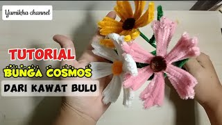 DIY | Tutorial Bunga Cosmos Pot dari Kawat Bulu (Pipe Cleaner) | by Yumikha Channel #42