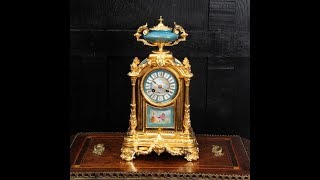 Le Roy et Fils Sevres Porcelain Mounted Ormolu Boudoir Clock 2882