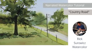 Watercolor Tutorial, "Country Road"