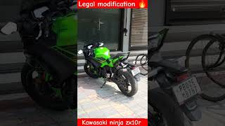 Kawasaki ninja zx10r || Legal modification 🔥 || #devratra #shortsfeed #kawasakininja