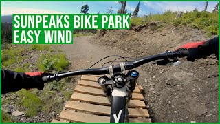 Sun Peaks Bike Park, Easy Wind, Green Trail in 4K [top to bottom]