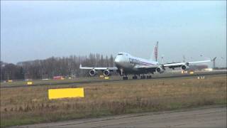 Departure Cargolux B747-400 from MST Airport