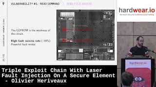 Hardwear.io NL 2023 | Triple Exploit Chain With Laser Fault Injection On A Secure Element - Olivier