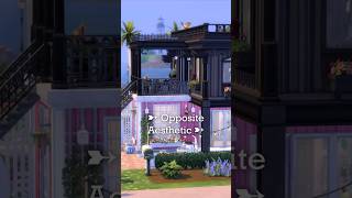 Opposite Aesthetic Shipping Container Homes 🖤🩷 #shorts #sims4 #sims4build