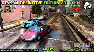 UPDATE!!! GTA San Andreas Definitive Edition V3 Modpack For Android 🔥 real mobile gameplay.