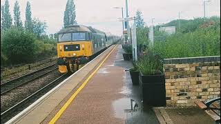 47593 Galloway Princess & 47712 Lady Diana Spencer heading through Whittlesea towards Norwich.