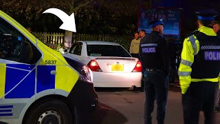 Toyota MKii 2-STEPS in Front Of POLICE! **PULLED OVER** - Modified Cars Leaving a Car Meet!