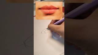 Drawing easiest Lips #shorts #art #diy #drawing #youtube #yt #viralvideo #lips