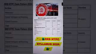 RRB NTPC CBT-1& 2  Papaper New Syllabus 2024 | #RRBNTPCSYABUS #rrbntpc #RRBsyllabus #shorts #Khansir