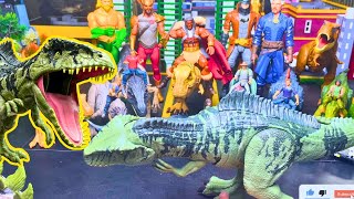 Reviewing Jurassic World Dinosaur Figures | T-REX, I-REX, Triceratops, Ampelosaurus, Indoraptor