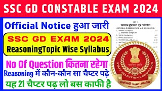 जारी हुआ-SSC GD Exam 2024 Reasoning Syllabus|SSC GD Reasoning Syllabus Chapter Wise 2024 |Exam Date