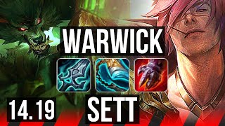 WARWICK vs SETT (TOP) | 6 solo kills, 10/5/15 | EUW Master | 14.19