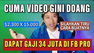 GAJI FACEBOOK PRO 34 JUTA DENGAN IDE KONTEN SEPERTI INI‼️TANPA WAJAH, TANPA NGOMONG☑️ BISA MONETI